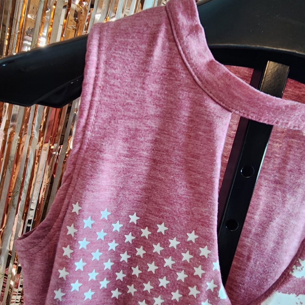 Flag Screenprint Sleeveless Top - Picture 2 of 8